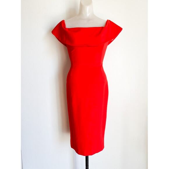 Aritzia | Babaton Ruslan Red Off Shoulder - Picture 1 of 8